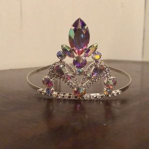 Silver Iridescent Tiara